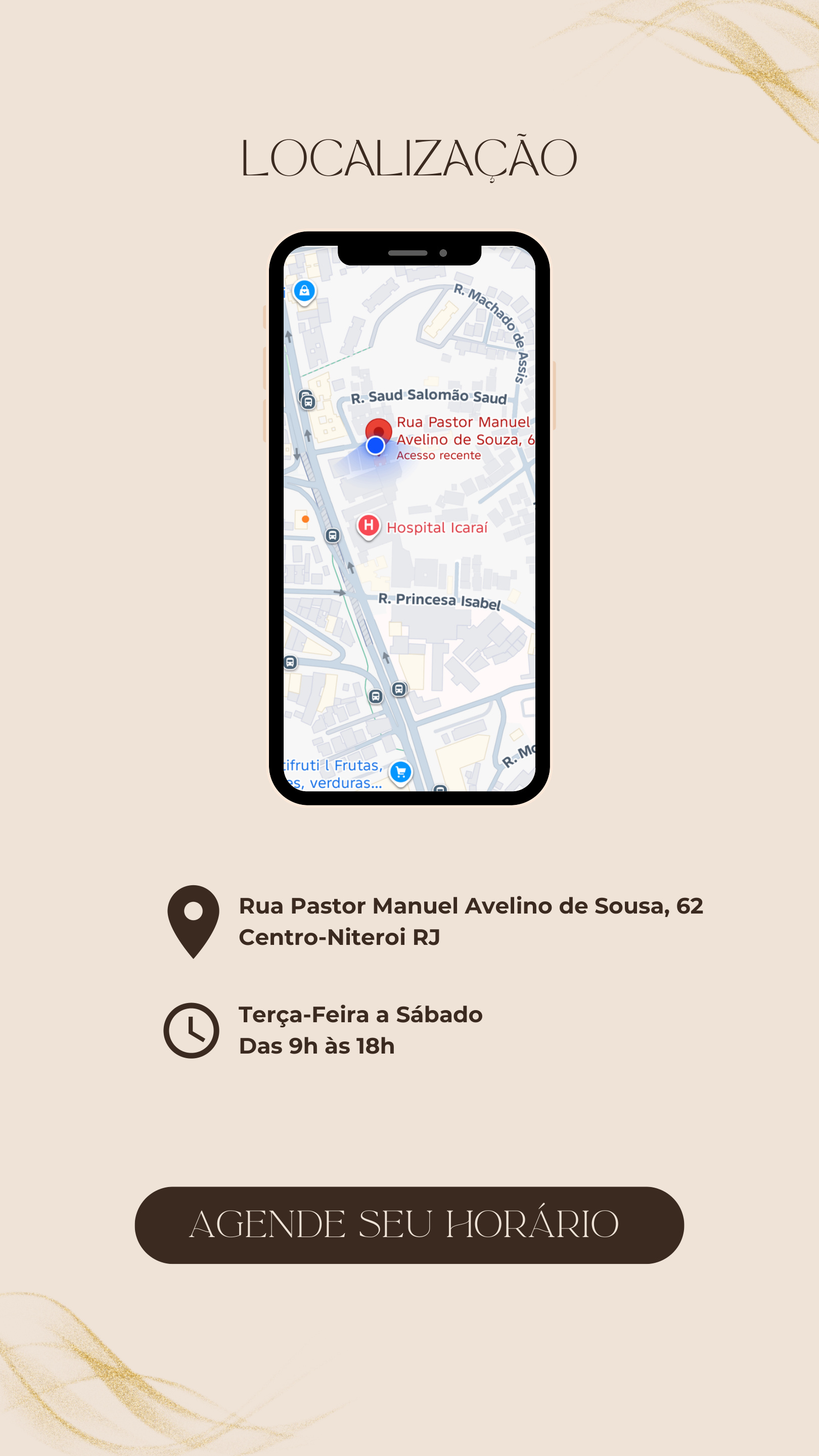 Espaço de atendimento no Centro de Niterói